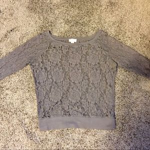 Lace Pullover 3/4 Sleeve